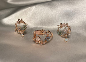 Mariposas Ring and Earrings Set