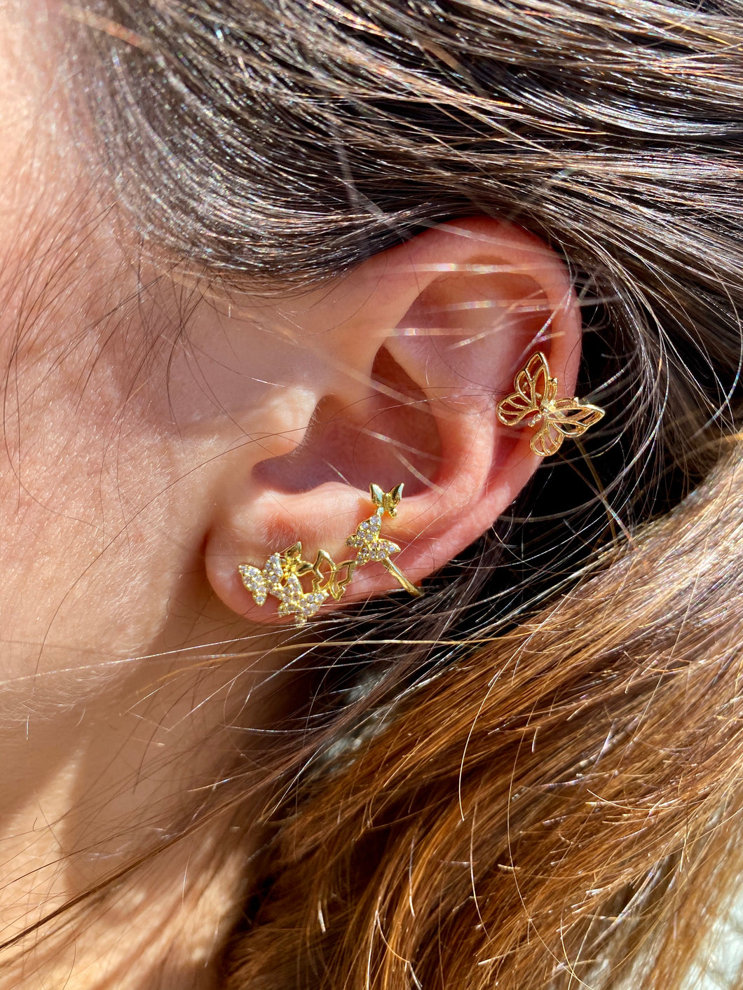 Uniquely You Butterfly Ear Climber Earrings with Ear Cuff