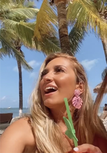Load image into Gallery viewer, Paradise Pink Palm Earrings
